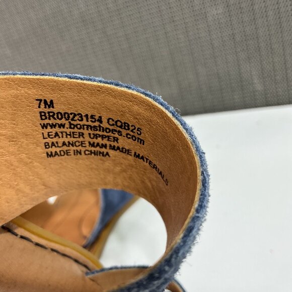 Blue Veda Leather Toe-Loop Sandals Size 7M Women's - Picture 5 of 8